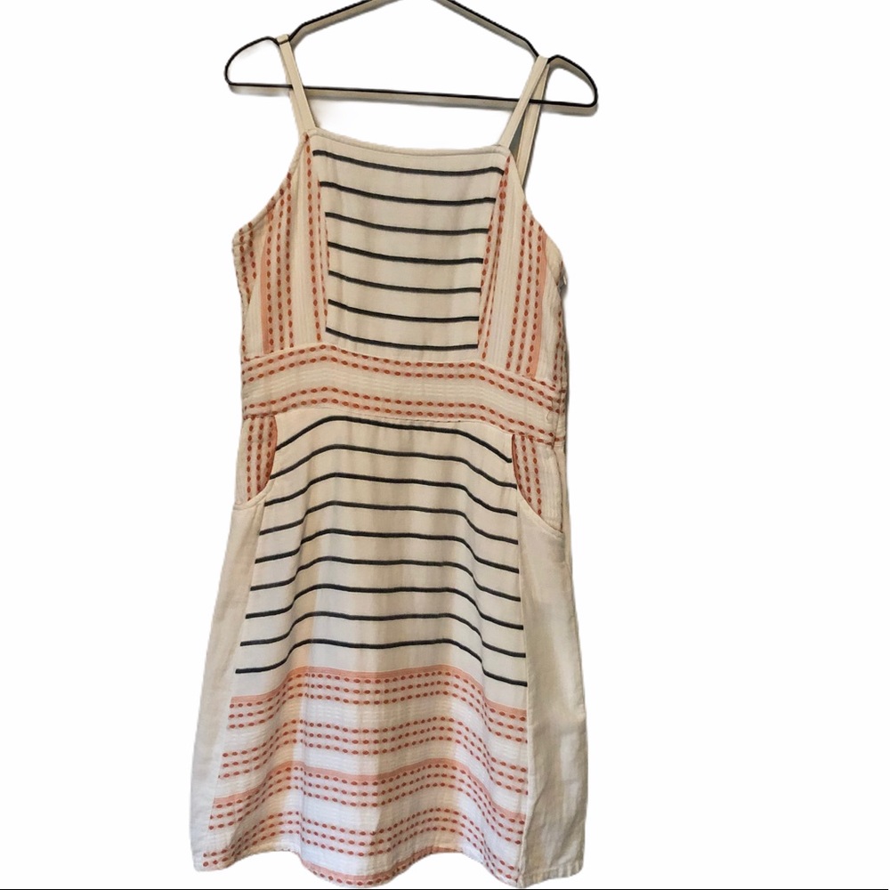 Navy and Orange Cotton Dress